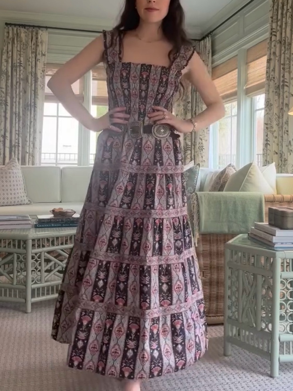 Hill House Kimmy Nap Dress Emma Navy Stripe